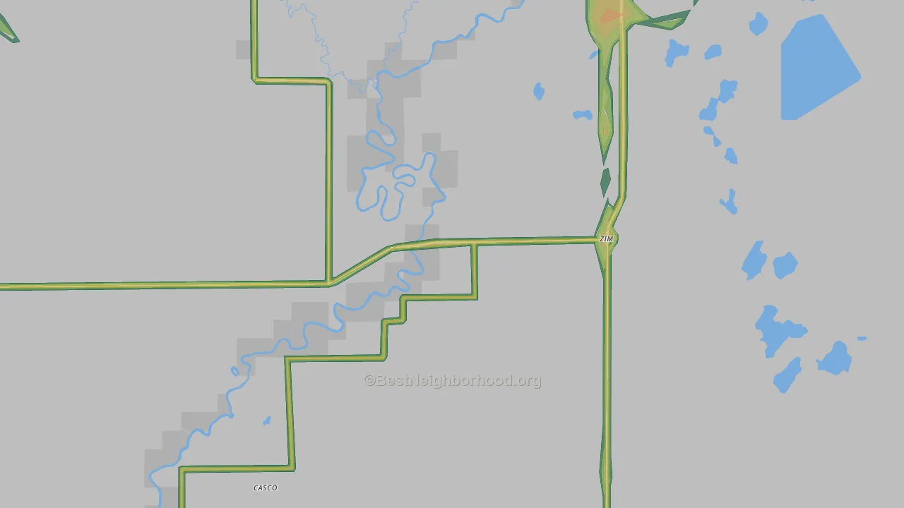 55738, MN Map of Noise Levels in 55738