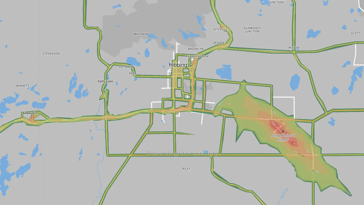 55746, MN Map of Noise Levels in 55746