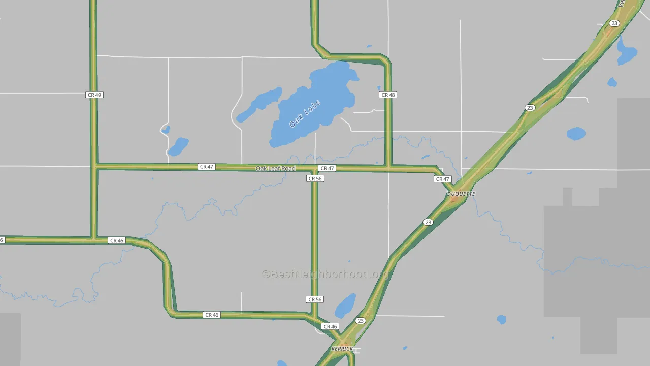55756, MN Map of Noise Levels in 55756