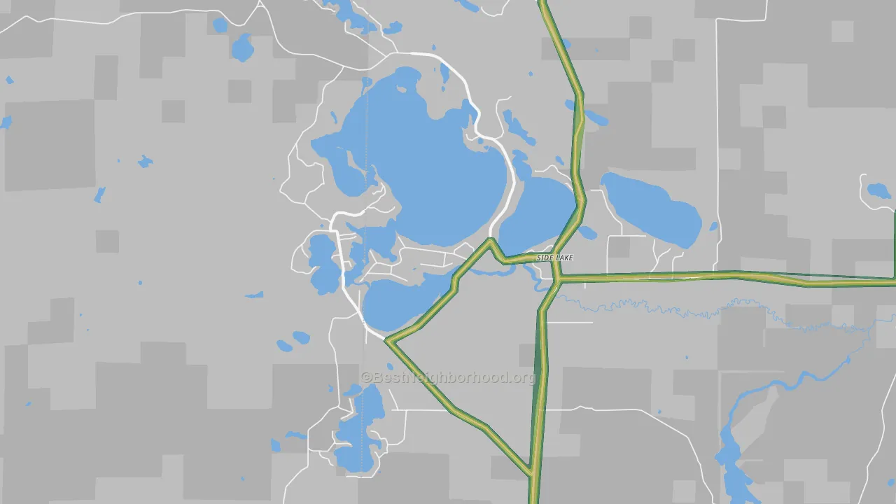 55781, MN Map of Noise Levels in 55781