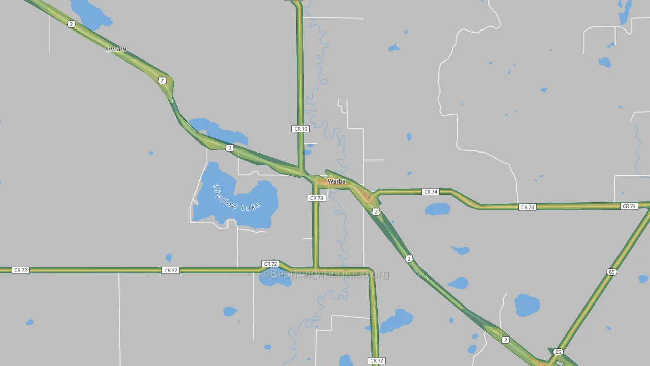 55793, MN Map of Noise Levels in 55793