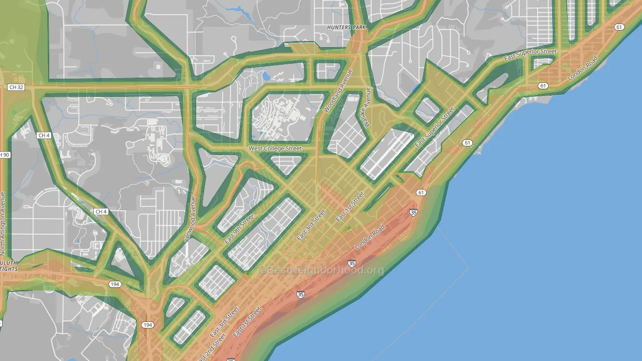 55812, MN Map of Noise Levels in 55812