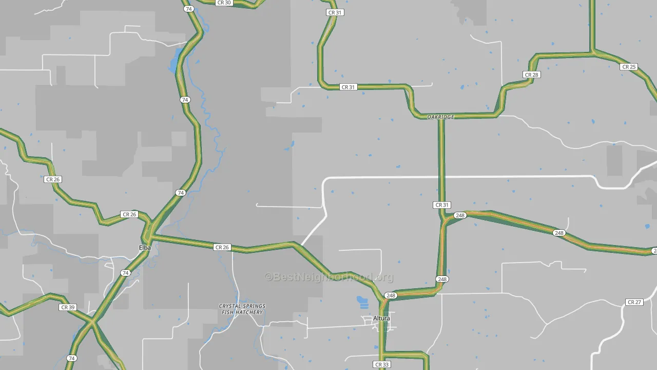 55910, MN Map of Noise Levels in 55910