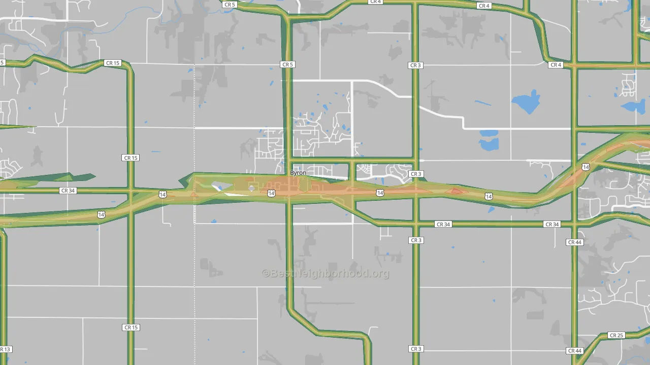 55920, MN Map of Noise Levels in 55920