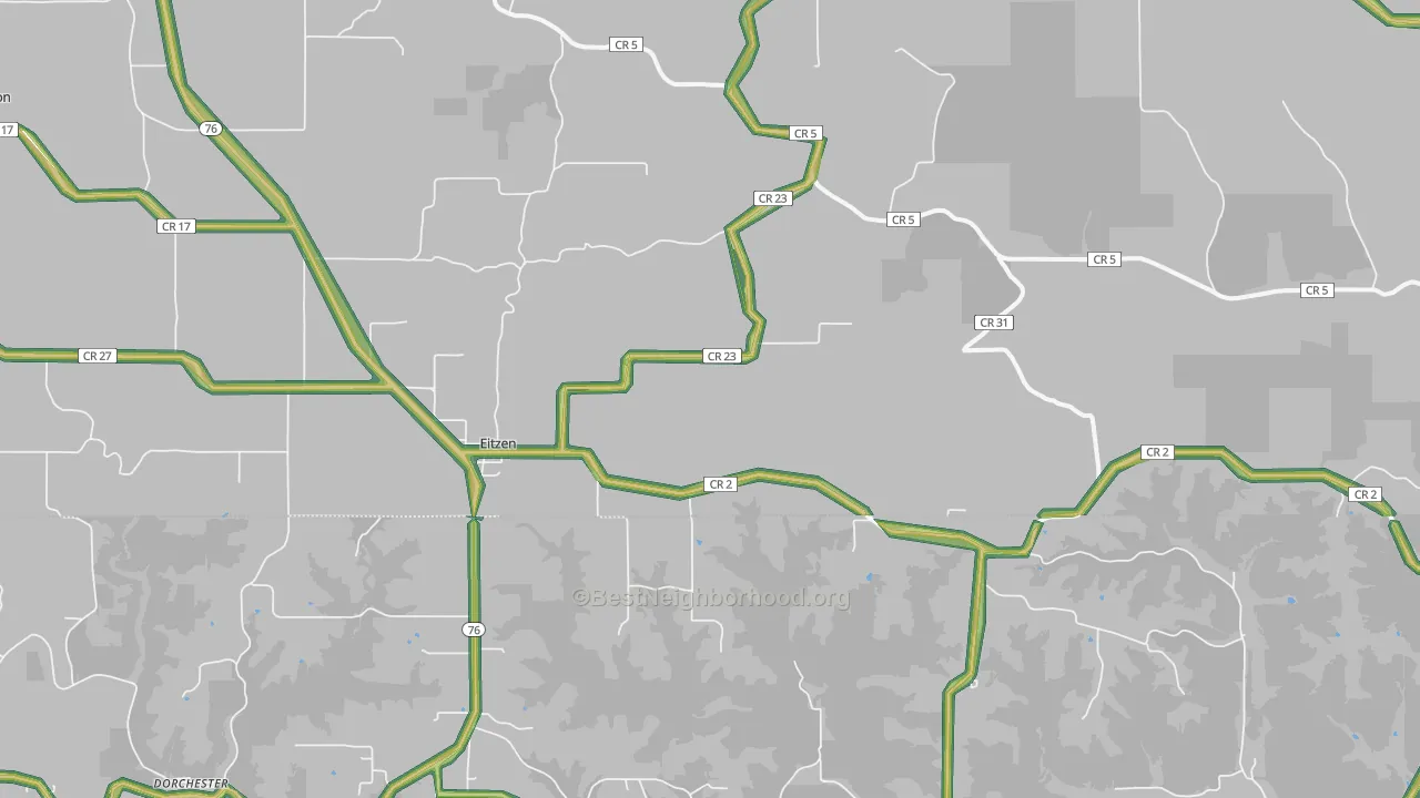 55931, MN Map of Noise Levels in 55931