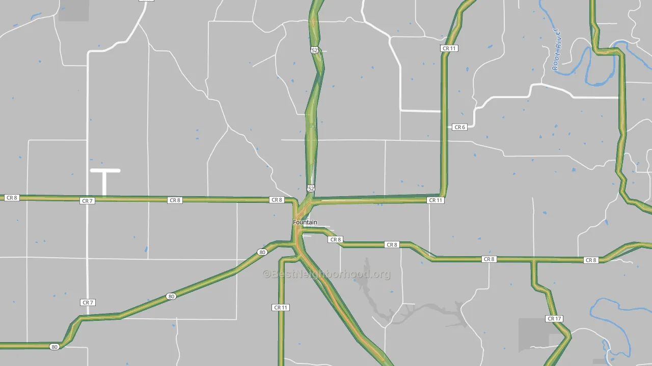 55935, MN Map of Noise Levels in 55935