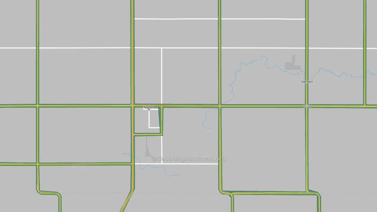 55940, MN Map of Noise Levels in 55940