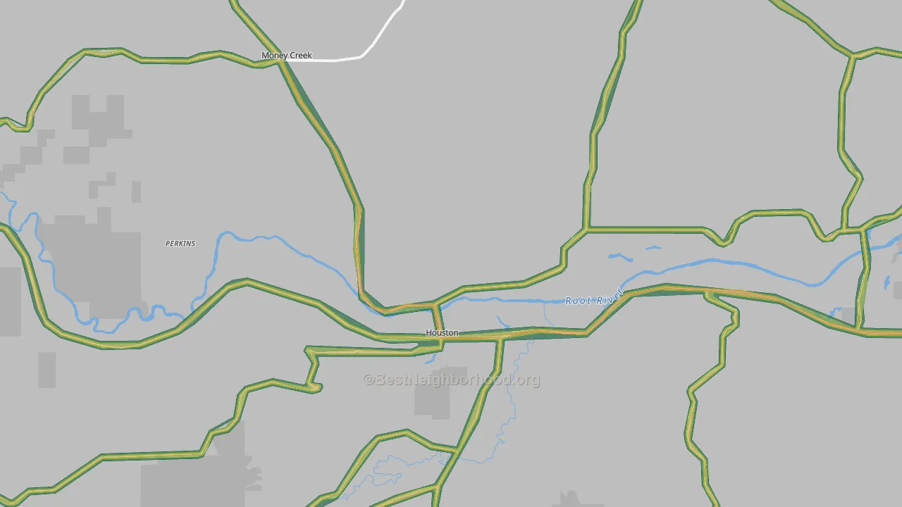 55943, MN Map of Noise Levels in 55943