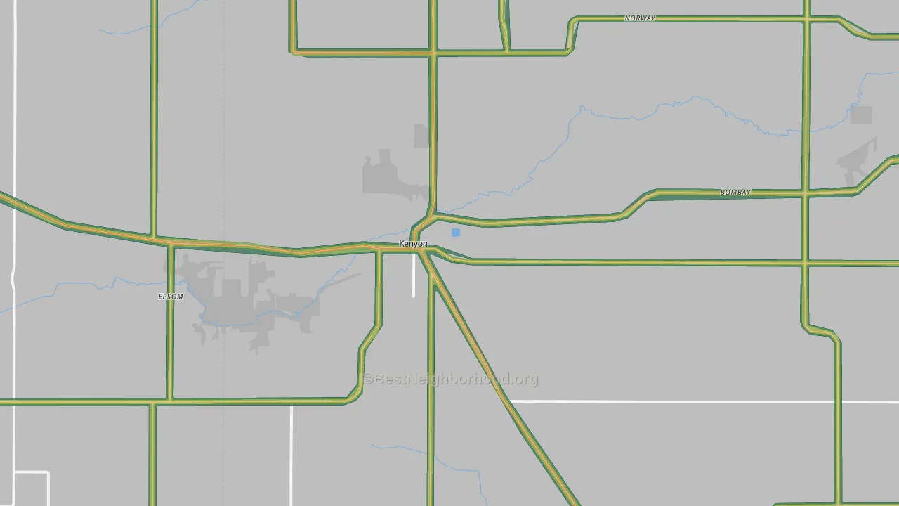 55946, MN Map of Noise Levels in 55946