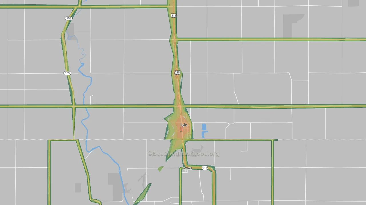 55953, MN Map of Noise Levels in 55953