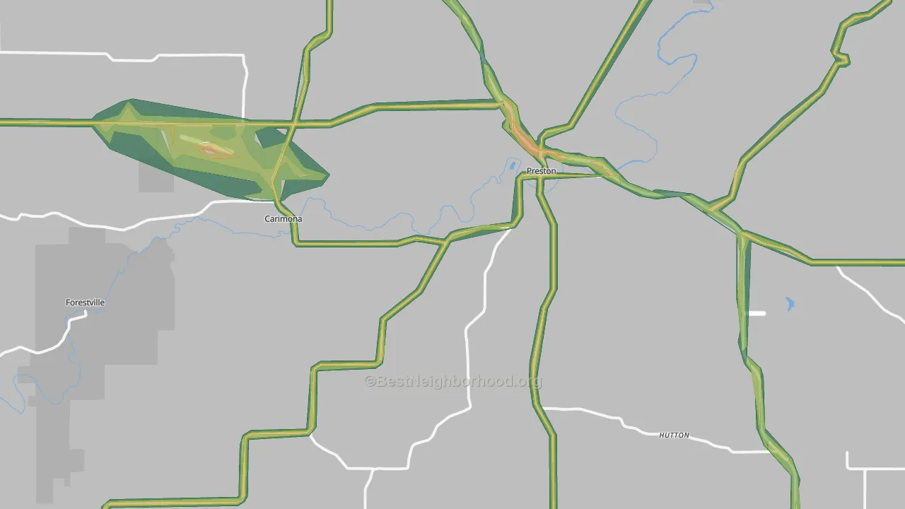 55965, MN Map of Noise Levels in 55965