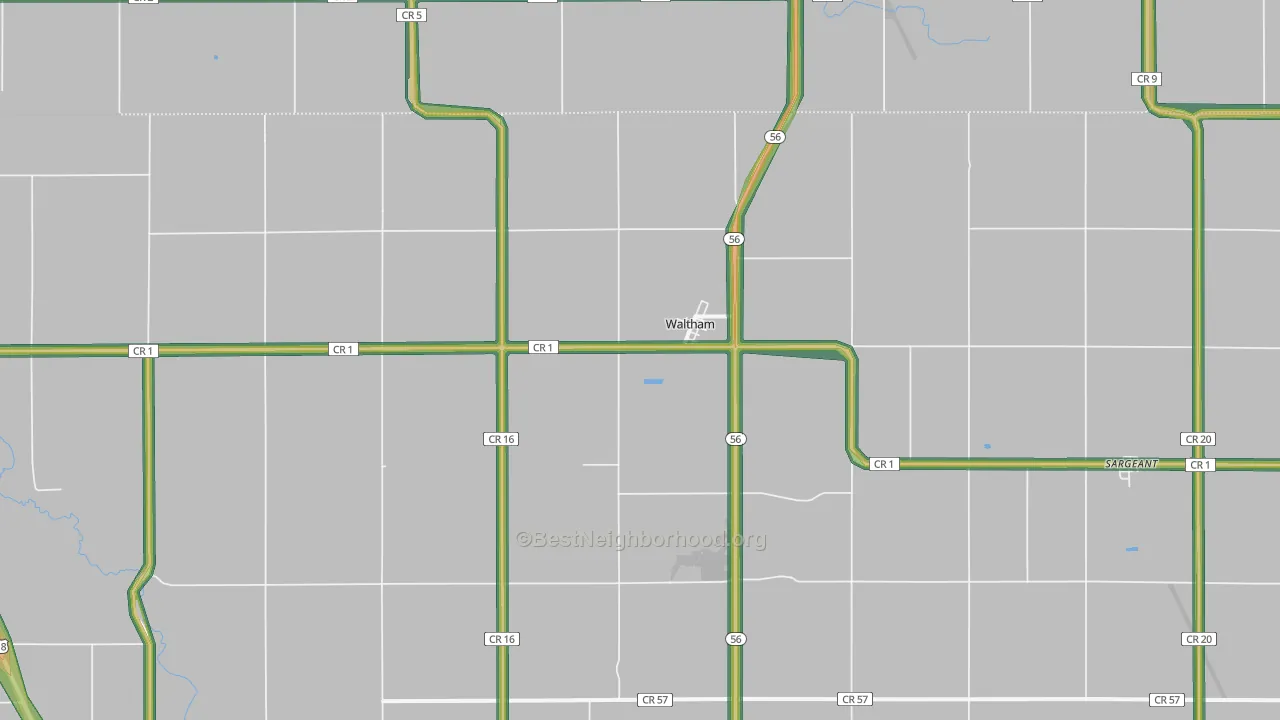55982, MN Map of Noise Levels in 55982