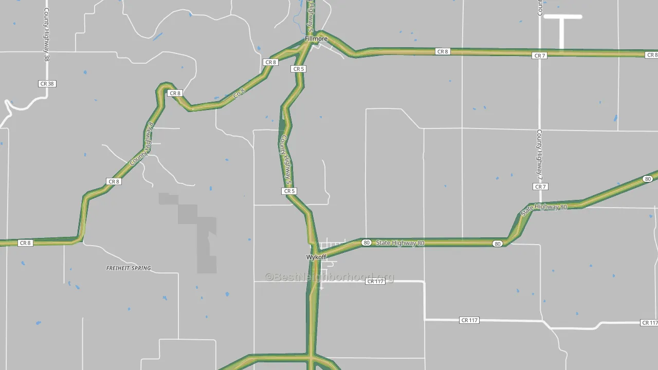 55990, MN Map of Noise Levels in 55990