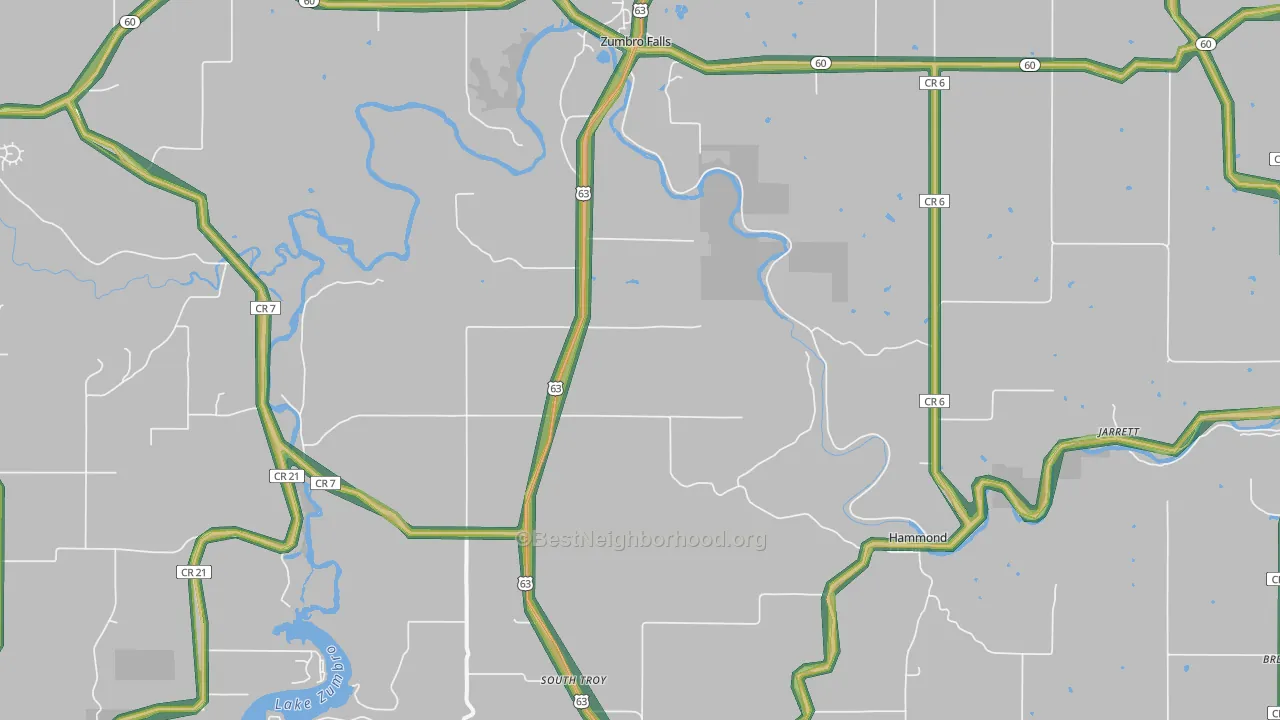 55991, MN Map of Noise Levels in 55991