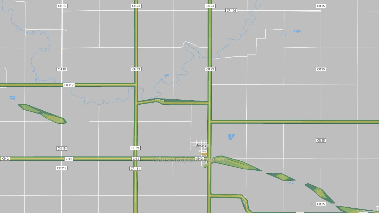 56014, MN Map of Noise Levels in 56014