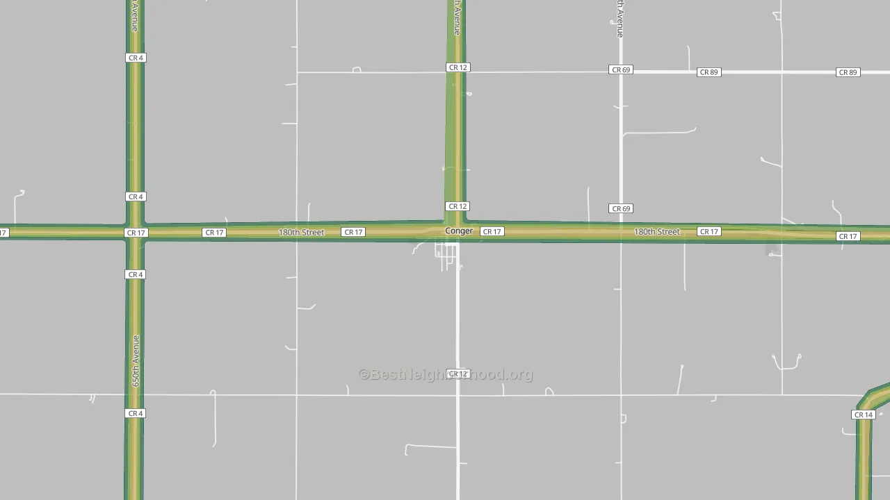 56020, MN Map of Noise Levels in 56020