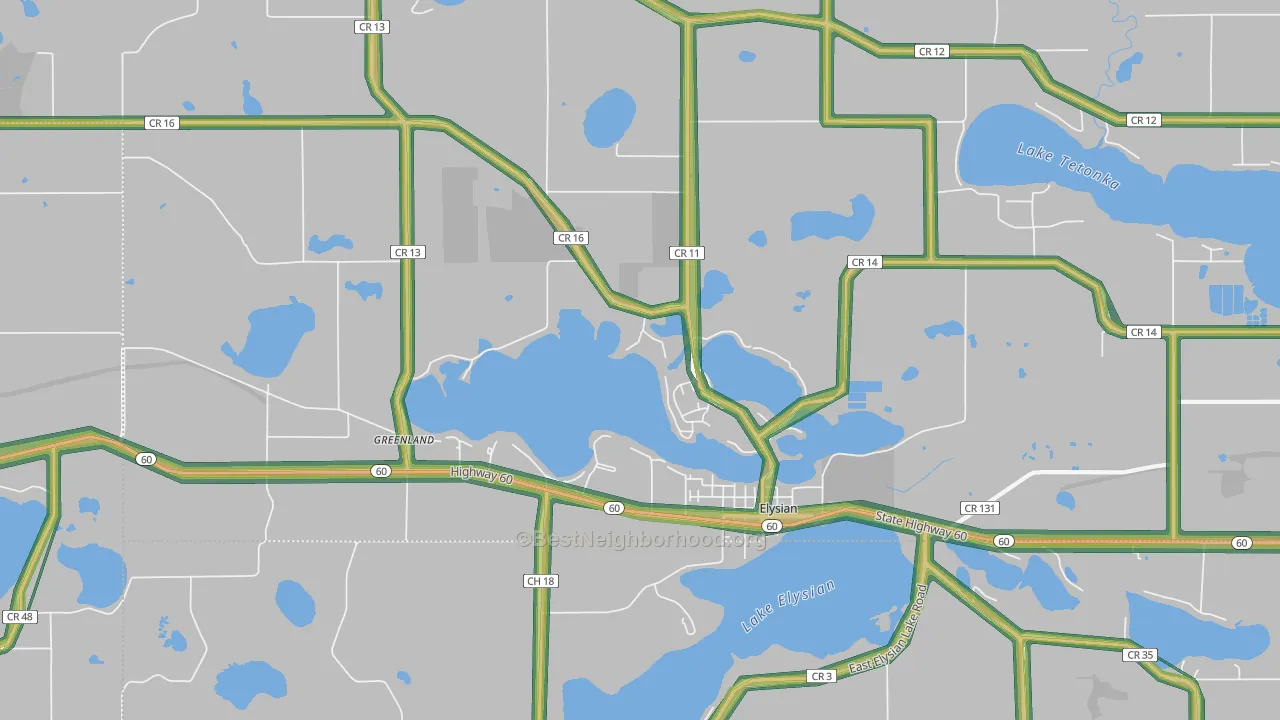 56028, MN Map of Noise Levels in 56028
