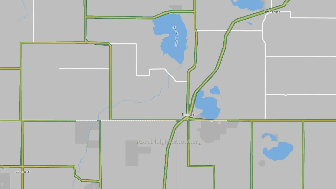 56029, MN Map of Noise Levels in 56029