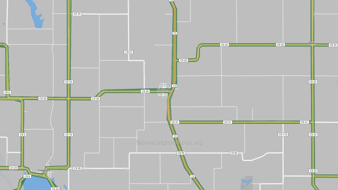 56042, MN Map of Noise Levels in 56042