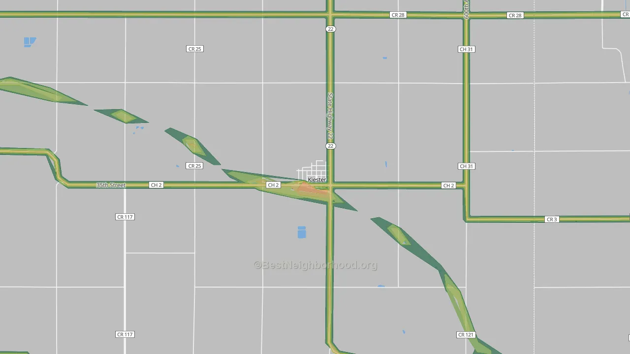 56051, MN Map of Noise Levels in 56051