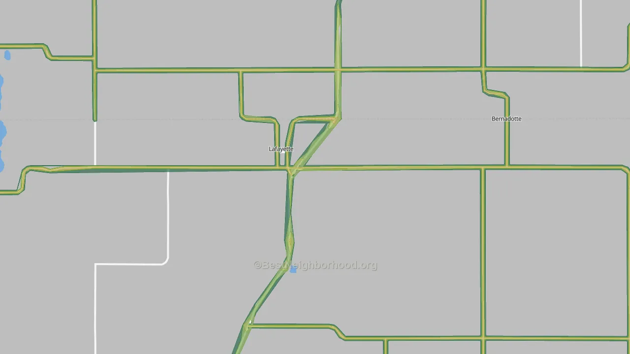 56054, MN Map of Noise Levels in 56054