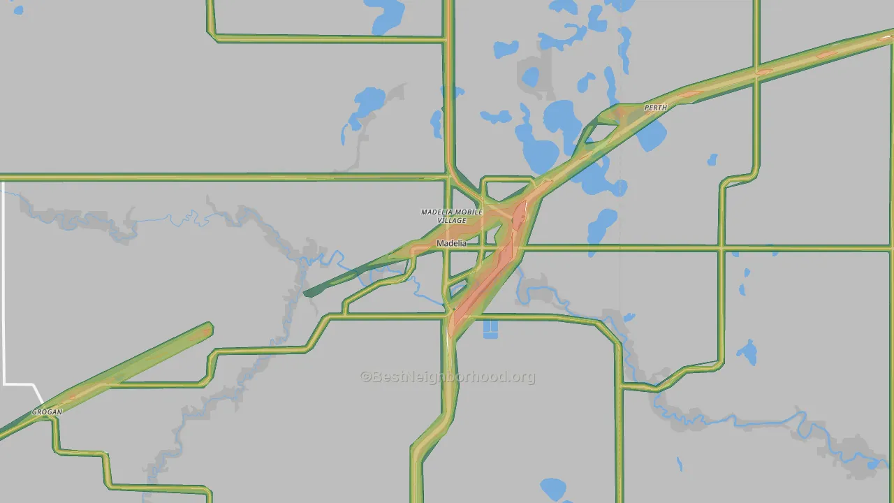56062, MN Map of Noise Levels in 56062