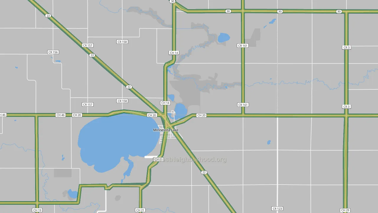 56068, MN Map of Noise Levels in 56068