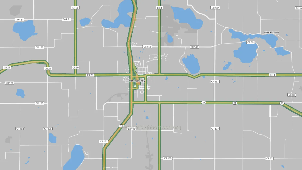 56069, MN Map of Noise Levels in 56069