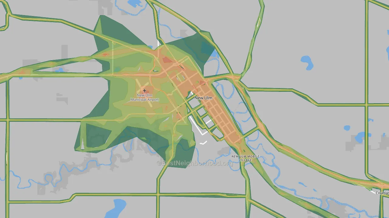 56073, MN Map of Noise Levels in 56073