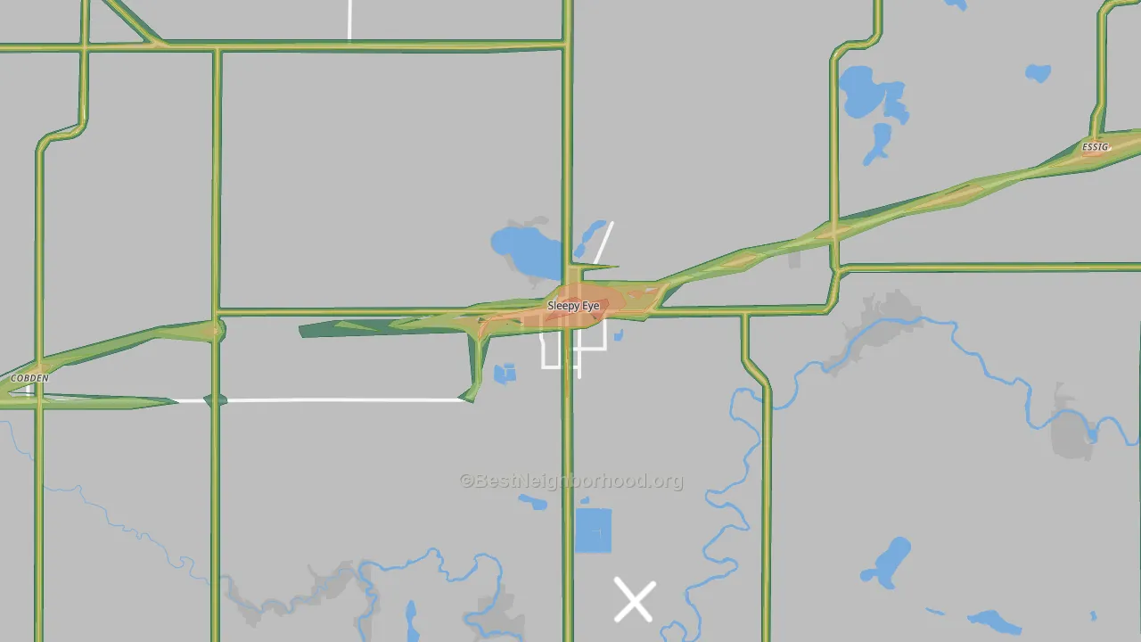 56085, MN Map of Noise Levels in 56085
