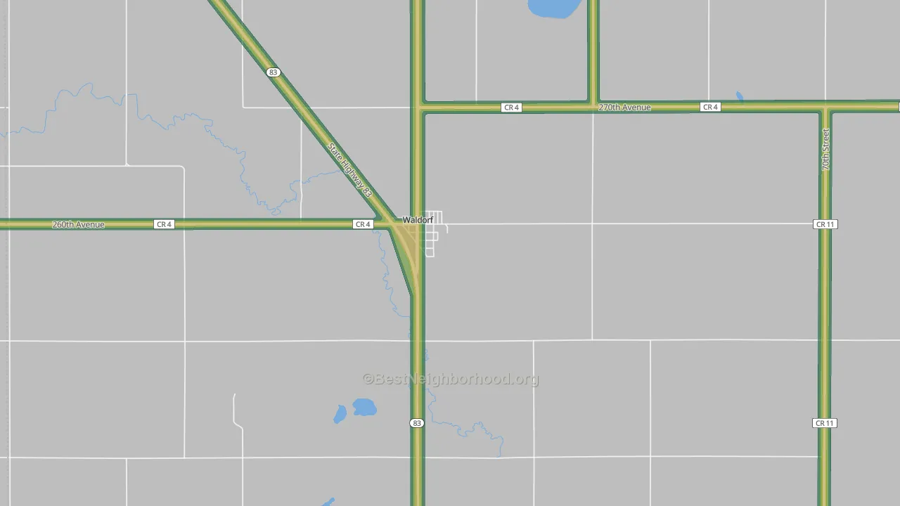 56091, MN Map of Noise Levels in 56091