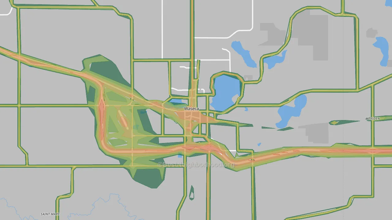 56093, MN Map of Noise Levels in 56093