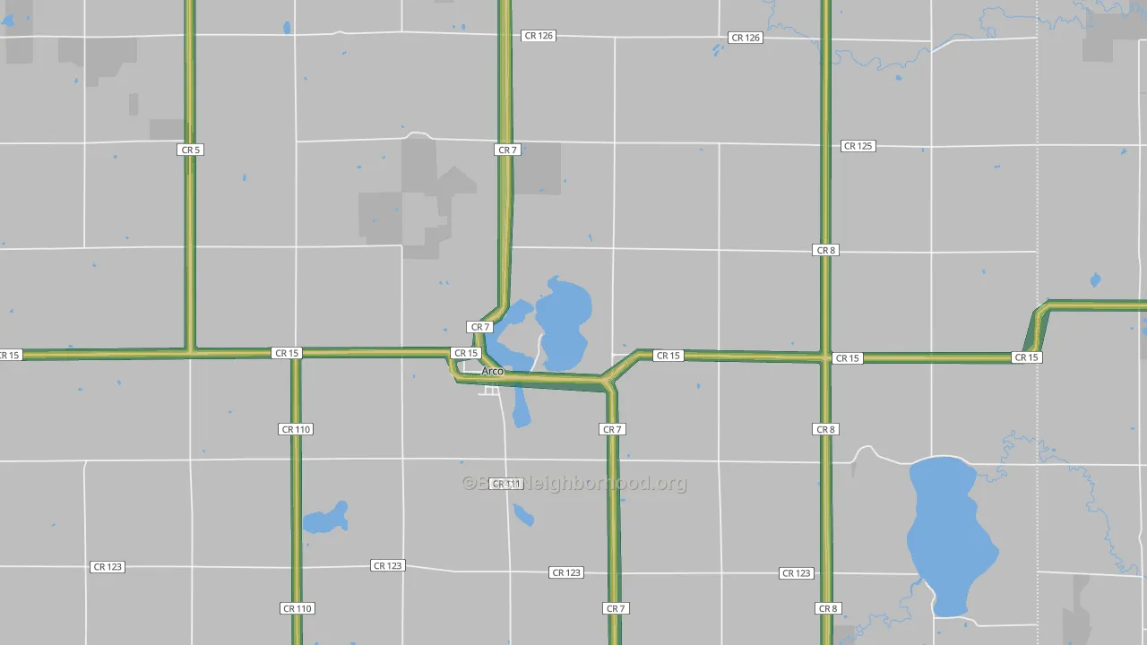 56113, MN Map of Noise Levels in 56113