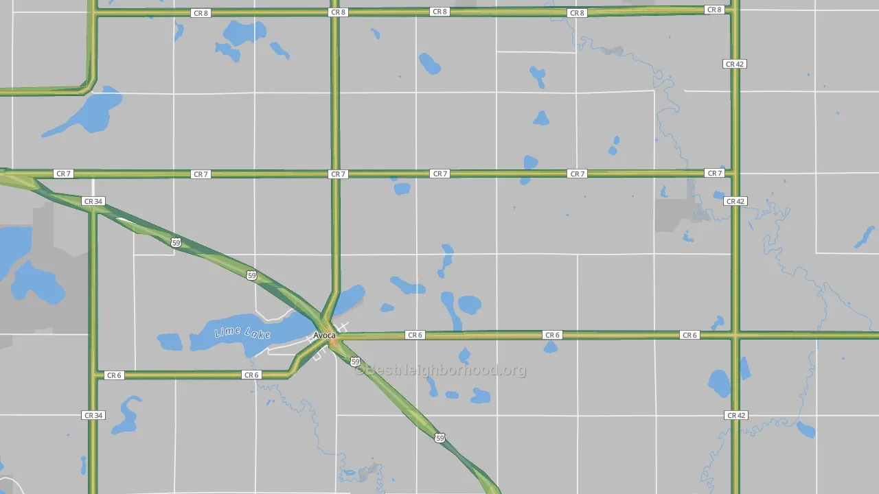 56114, MN Map of Noise Levels in 56114