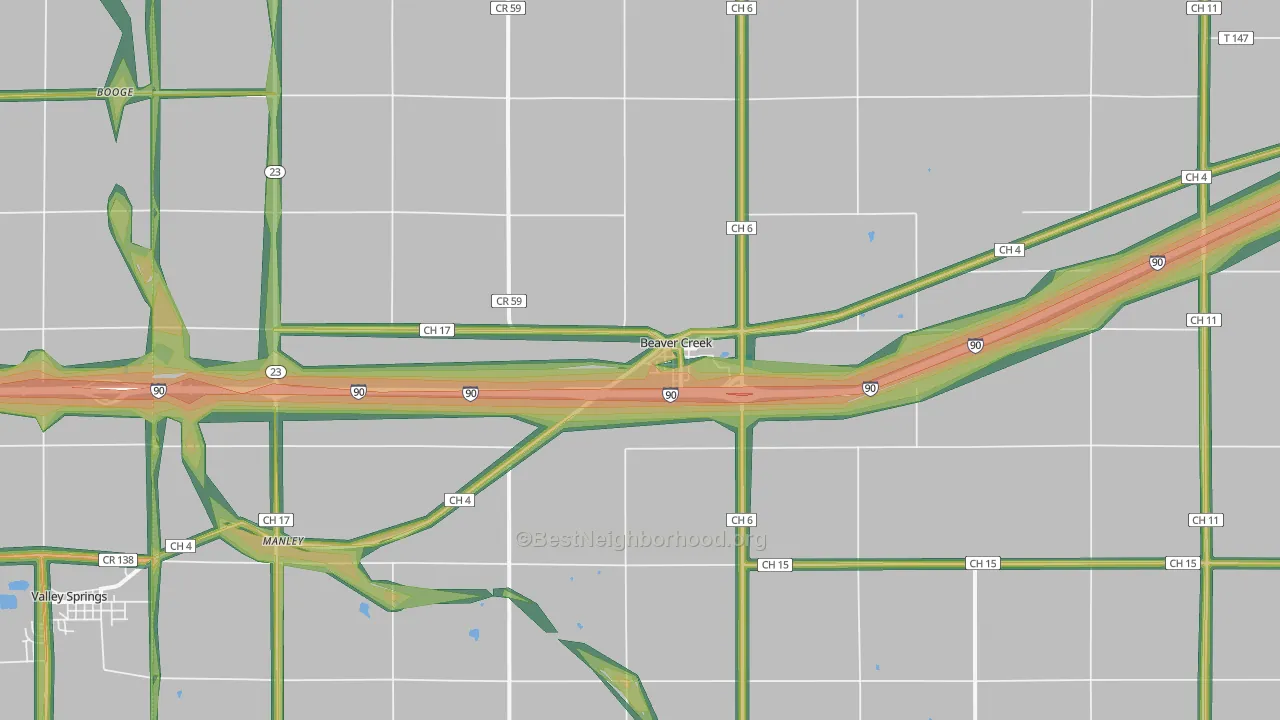 56116, MN Map of Noise Levels in 56116