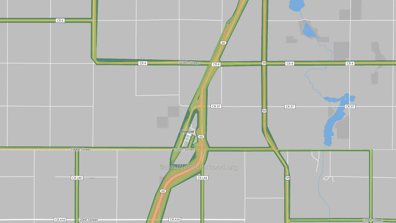56117, MN Map of Noise Levels in 56117