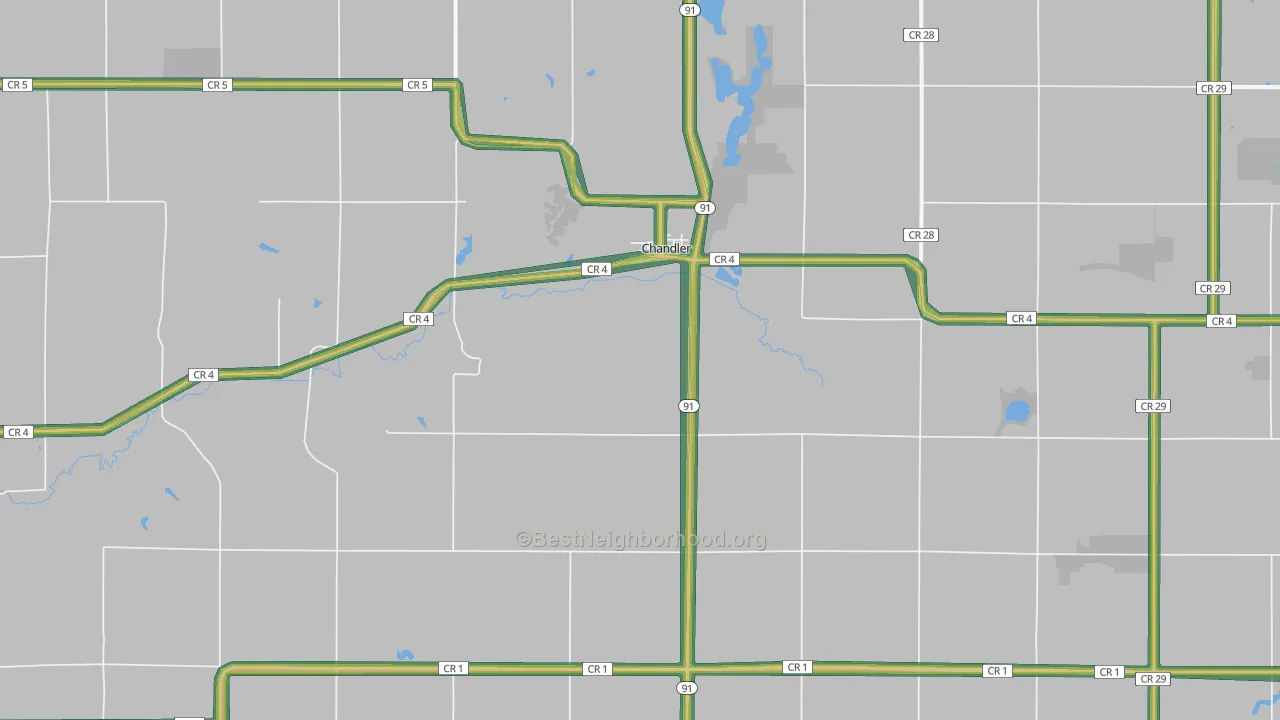 56122, MN Map of Noise Levels in 56122