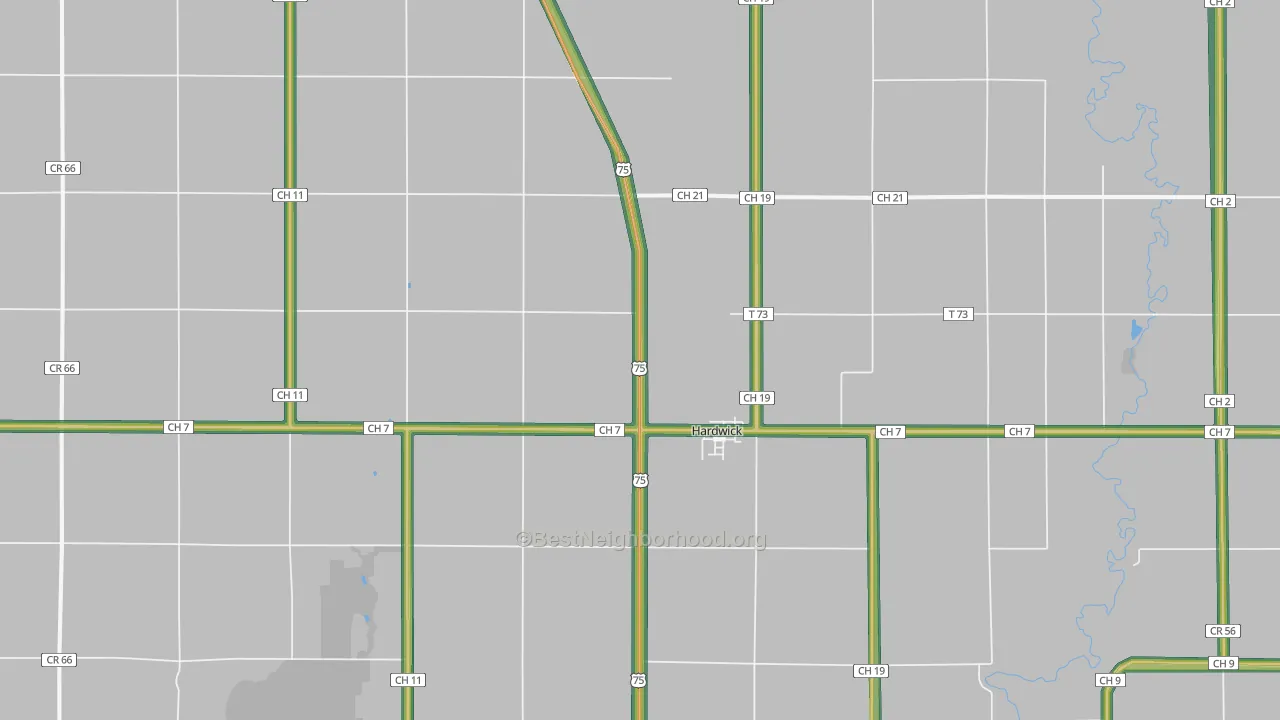 56134, MN Map of Noise Levels in 56134