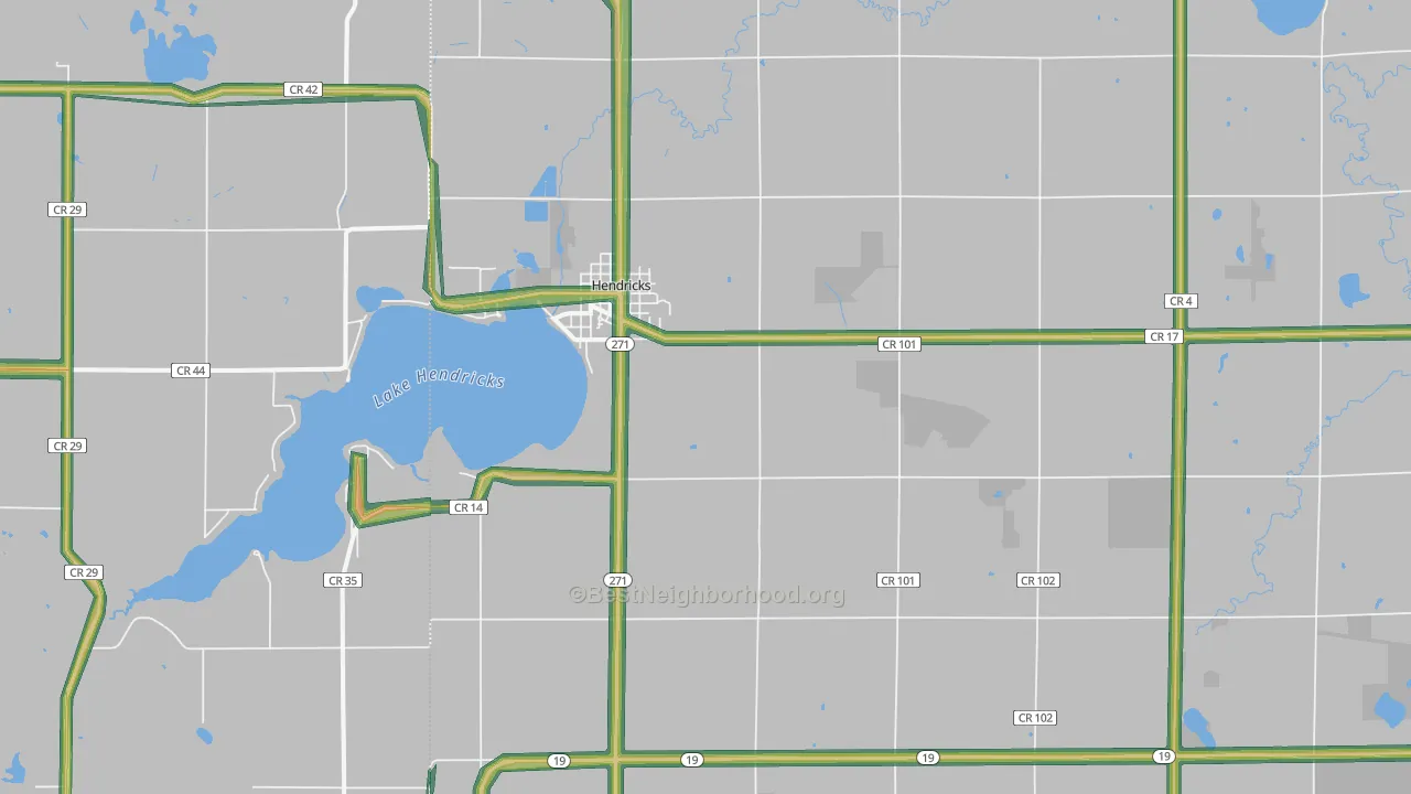 56136, MN Map of Noise Levels in 56136