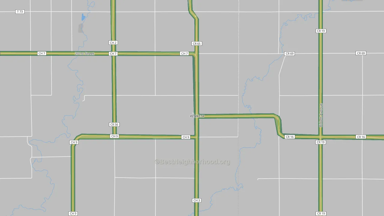 56147, MN Map of Noise Levels in 56147