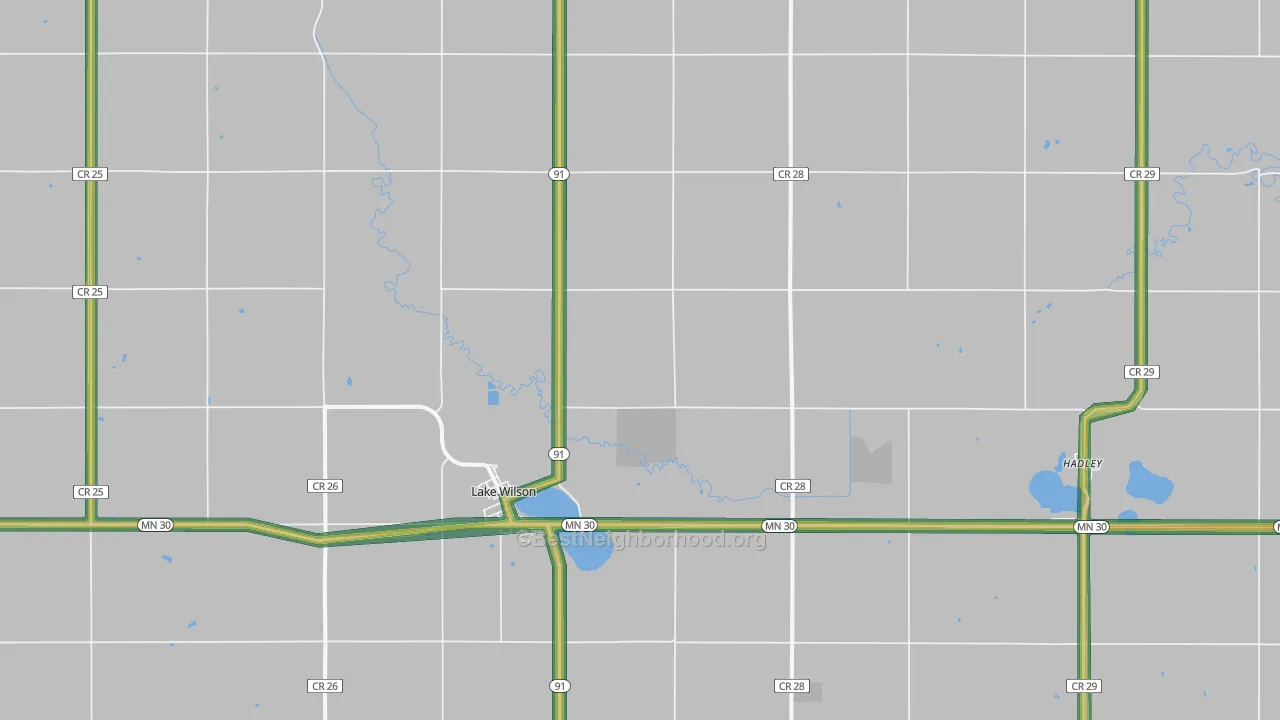 56151, MN Map of Noise Levels in 56151