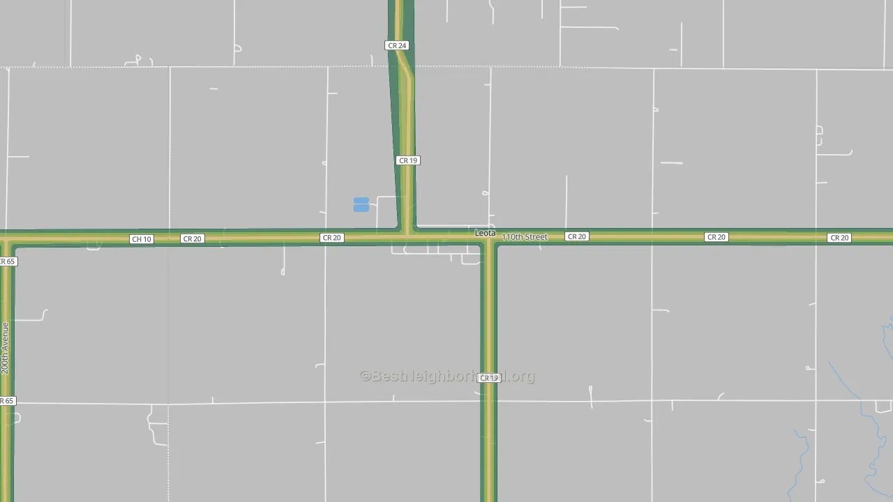 56153, MN Map of Noise Levels in 56153