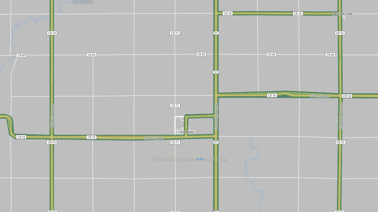 56155, MN Map of Noise Levels in 56155