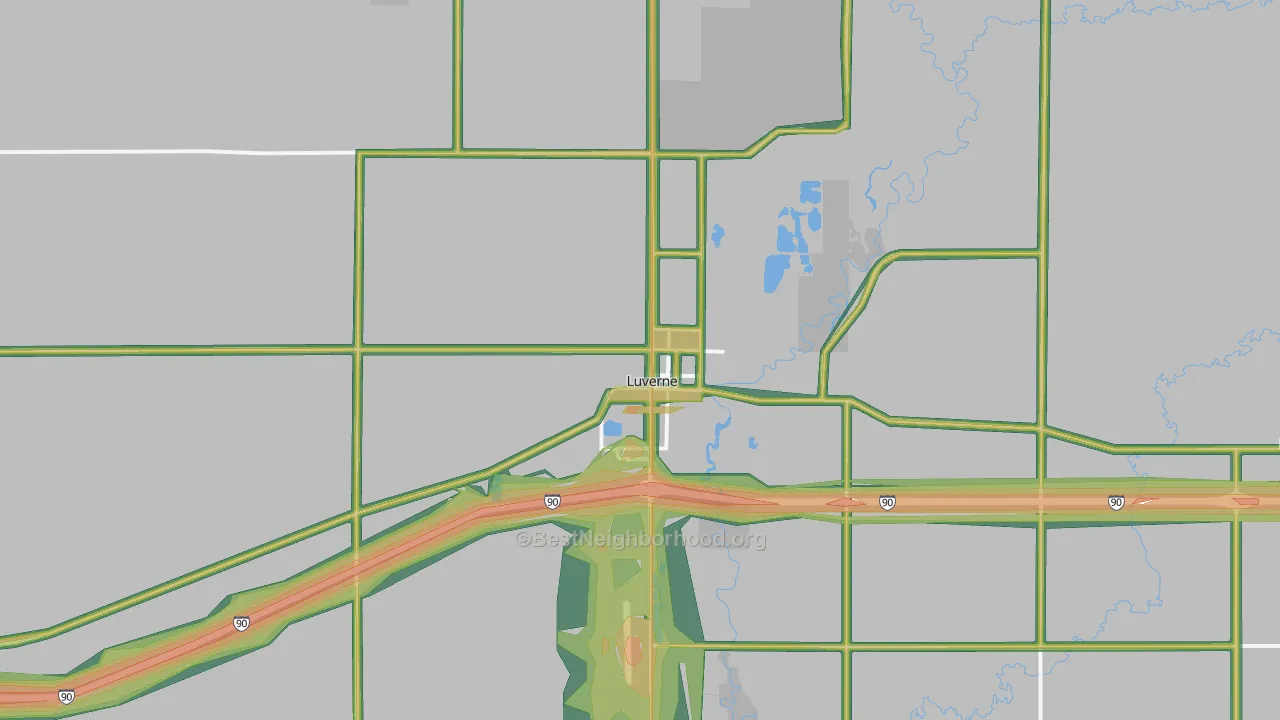 56156, MN Map of Noise Levels in 56156