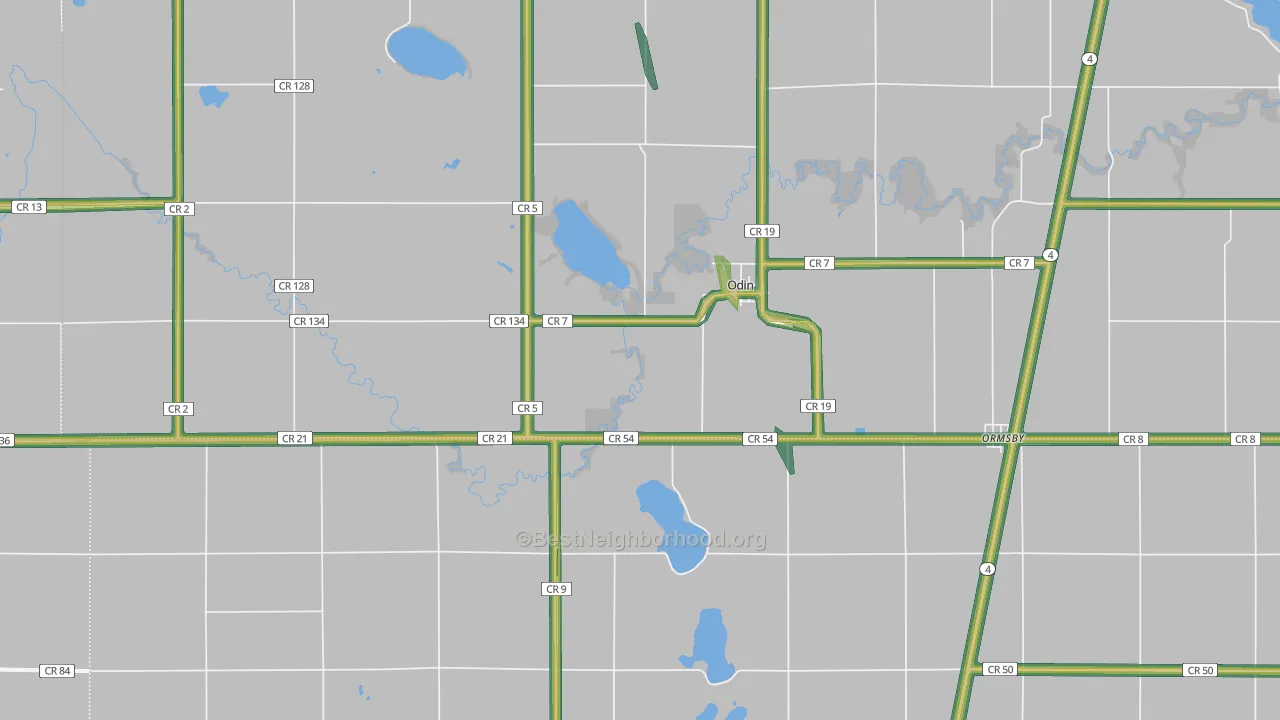 56160, MN Map of Noise Levels in 56160