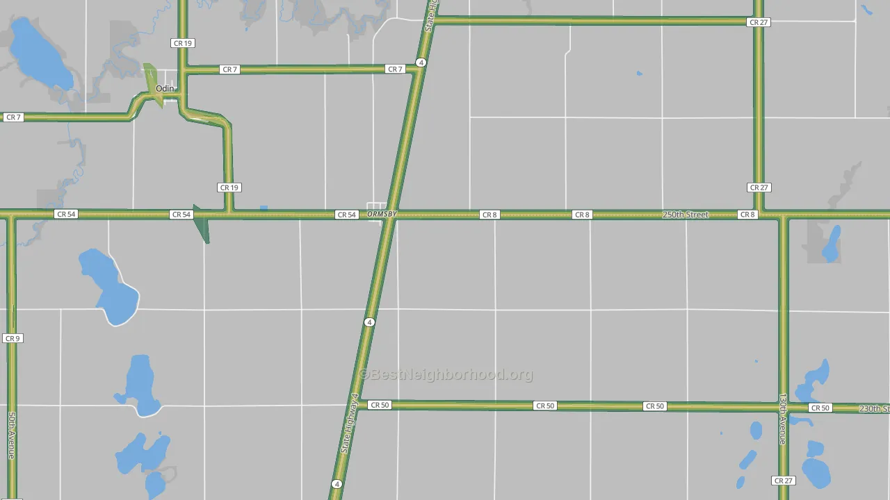 56162, MN Map of Noise Levels in 56162
