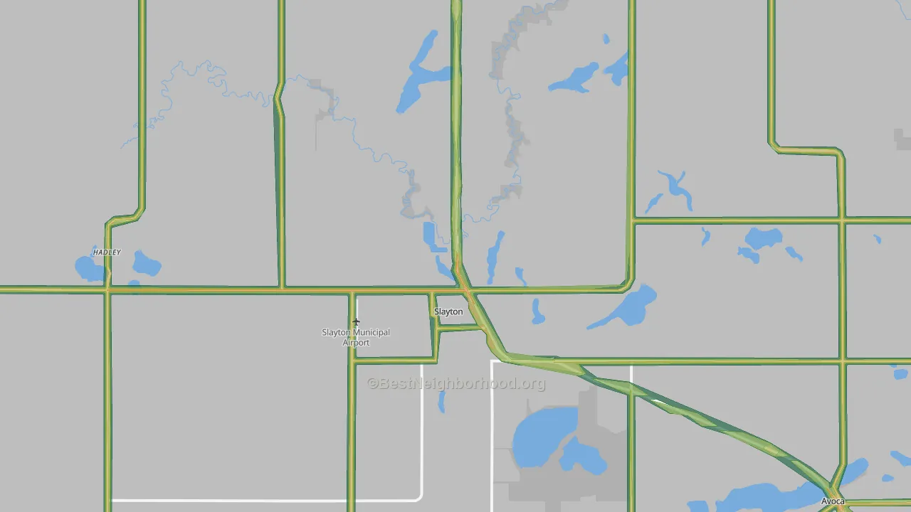 56172, MN Map of Noise Levels in 56172