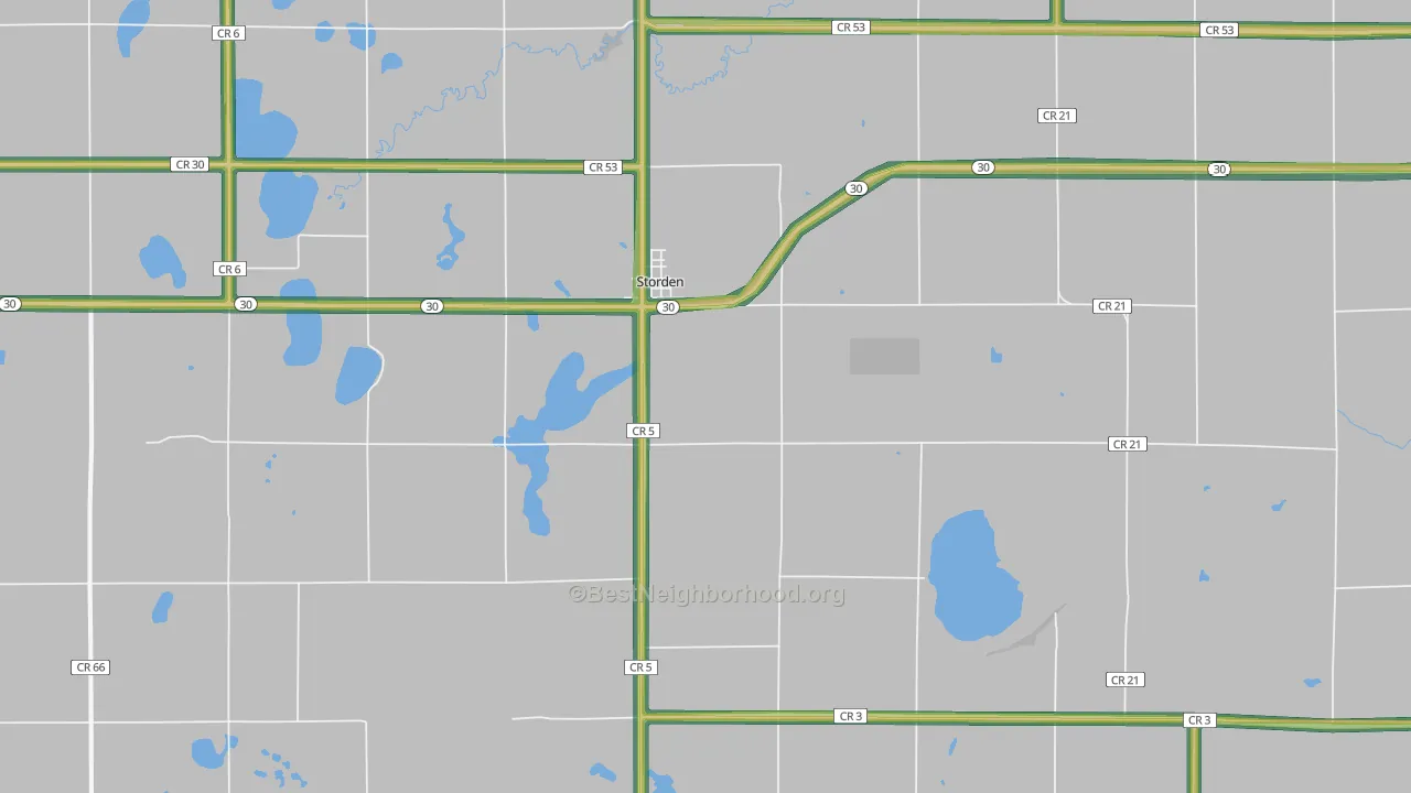 56174, MN Map of Noise Levels in 56174