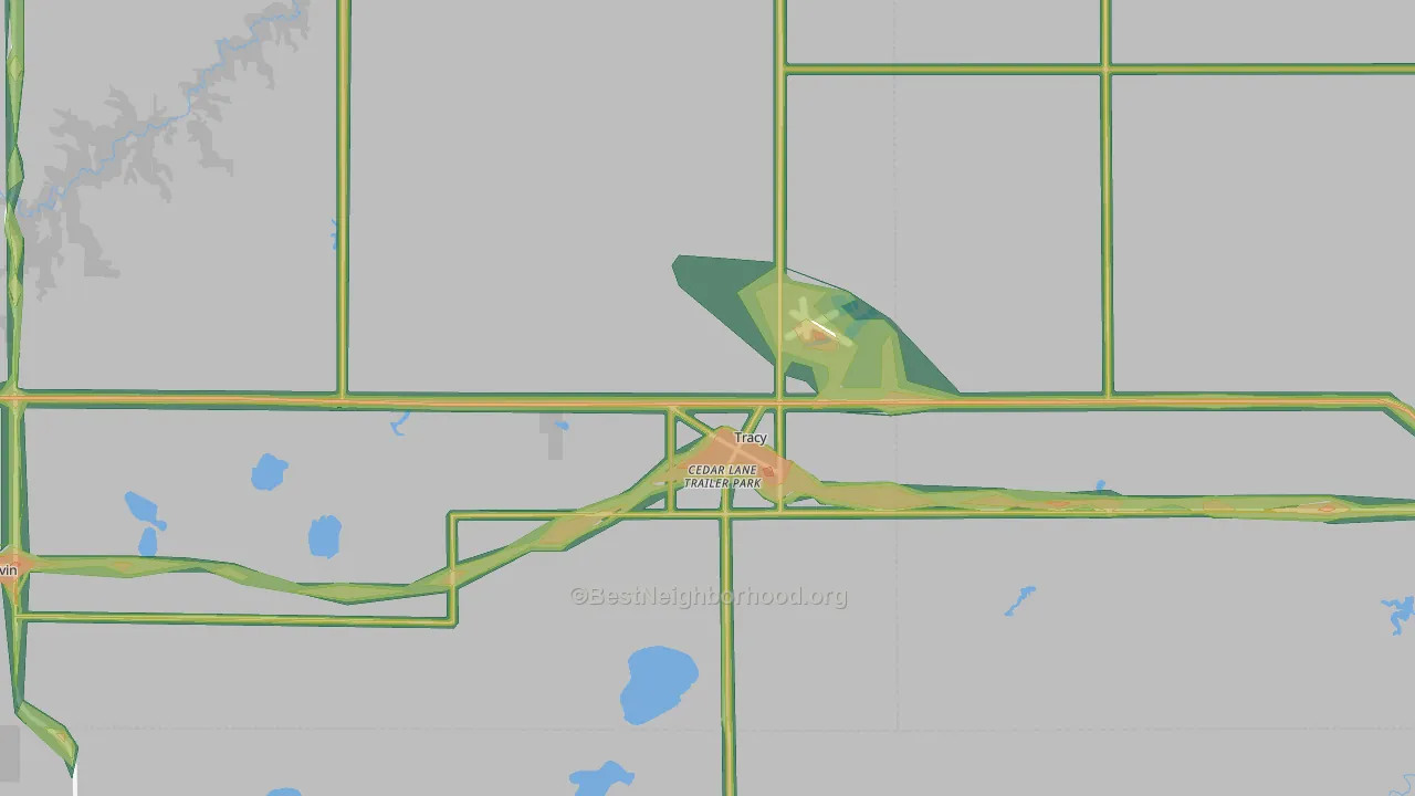 56175, MN Map of Noise Levels in 56175