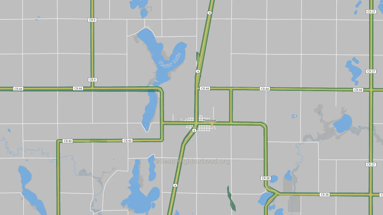56176, MN Map of Noise Levels in 56176
